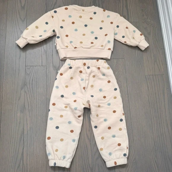 The New Society 4T SmileyWorld Christy Sweatshirt and Jogging Pants SET Neutral - Picture 4 of 11